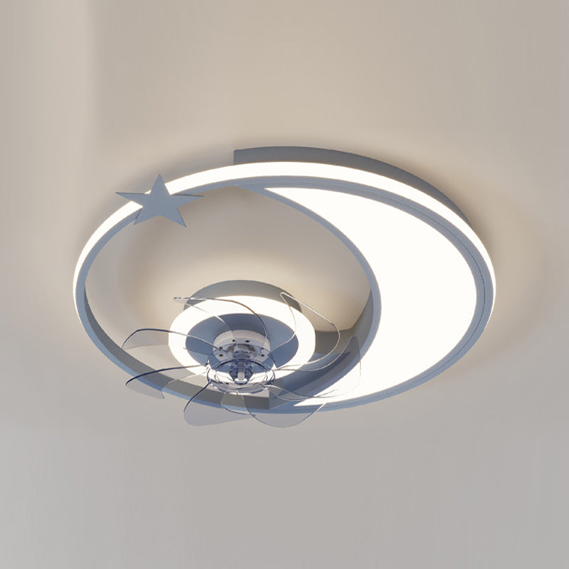 Metall Geometrische Flush Mount Lüfter Leicht modern