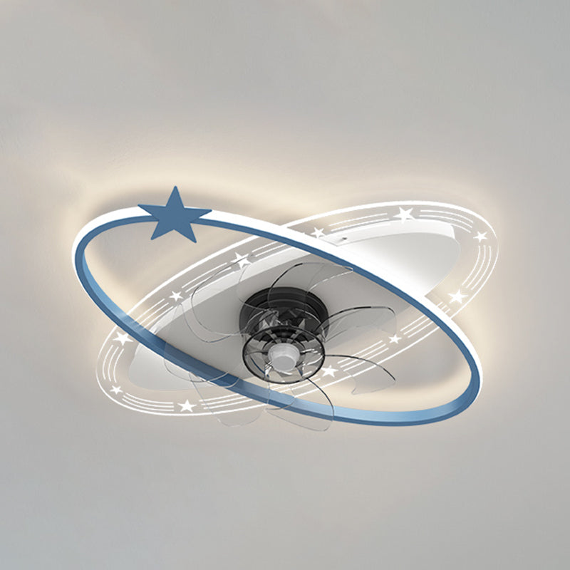 Metall Geometrische Flush Mount Lüfter Leicht modern
