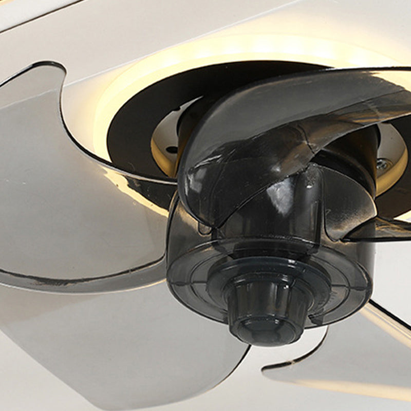 Nordic Geometric Fan Light Metal LED Flush Mount Light for Living Room