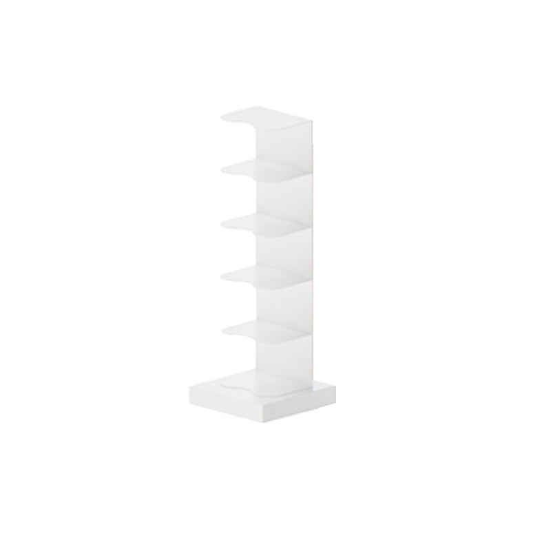 White and Black Corner Bookshelf Closed Back Contemporary Iron Bookshelf