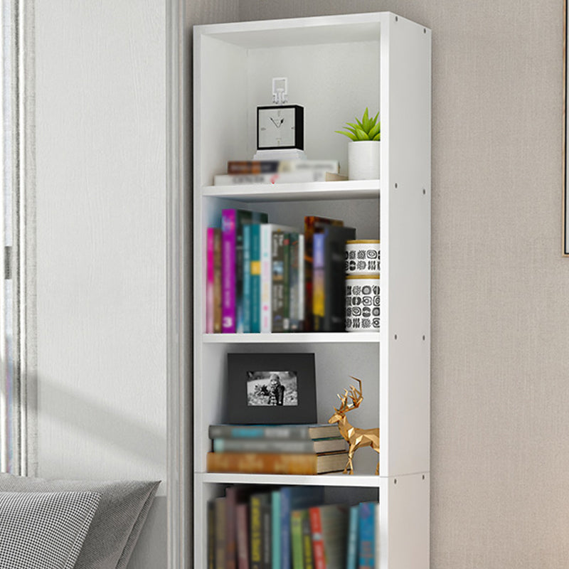 Libreria standard bianca e naturale fabbricata libreria in legno per la casa