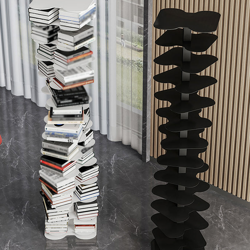 Metal Bookcase Minimalist Style Free Form Shelf for Study Room