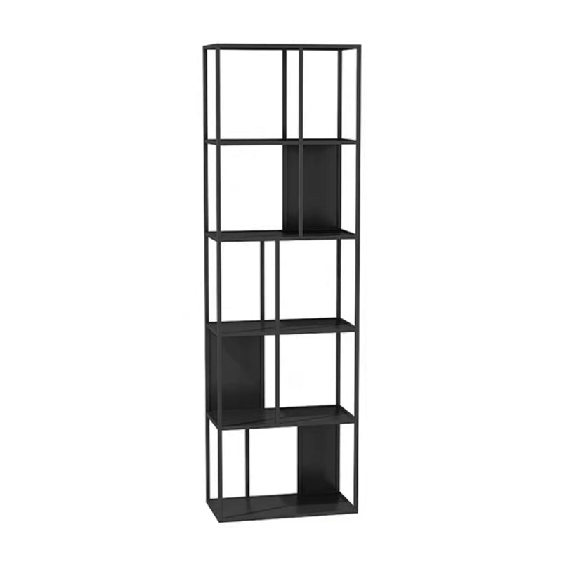 Open Metal Bookcase Industrial Rectangular Shelf for study room