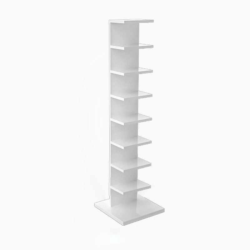 Contemporary Corner Closed Back Bookshelf Manufactured Wood Frame and Shelf