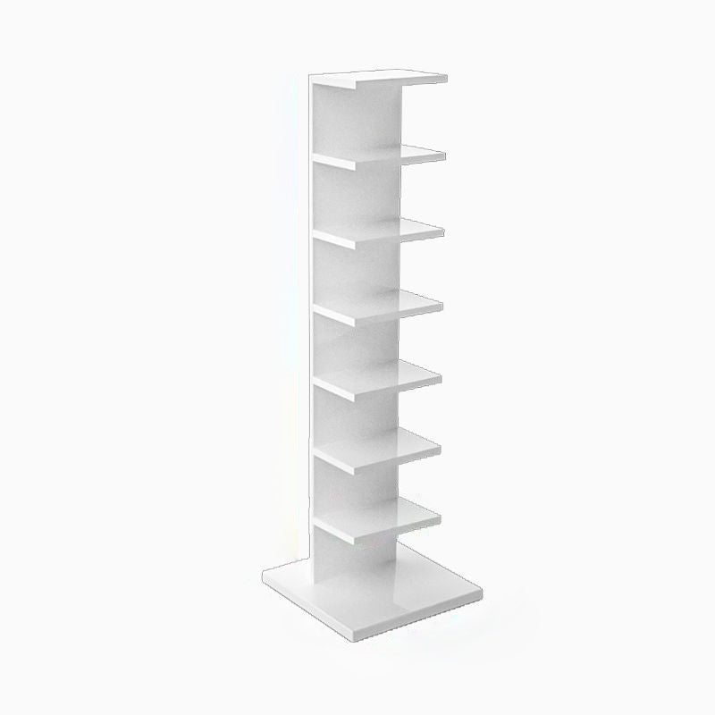 Contemporary Corner Closed Back Bookshelf Manufactured Wood Frame and Shelf