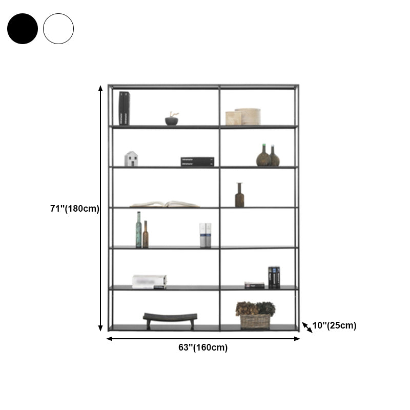 Minimalist Style Open Shelf Bookcase with Rectangular Shelve