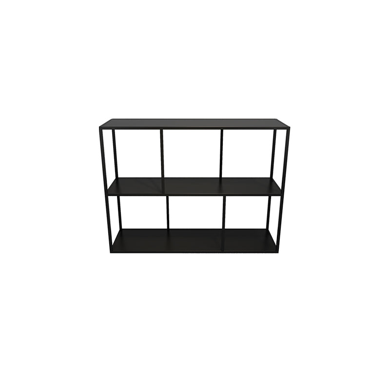 Open Bookcase Minimalist Book Shelf with Metal Rectangular Shelves