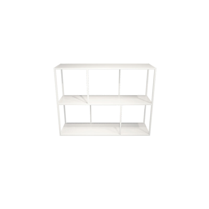 Open Bookcase Minimalist Book Shelf with Metal Rectangular Shelves