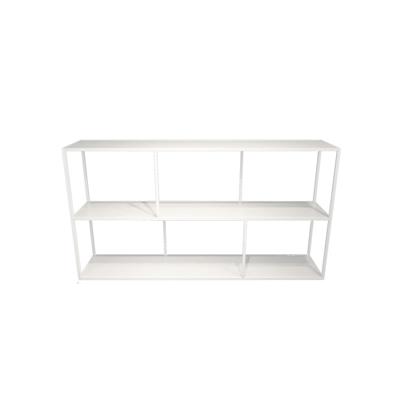 Open Bookcase Minimalist Book Shelf with Metal Rectangular Shelves