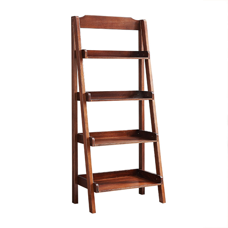 Contemporary Vertical Bookcase Wooden Open Back Bookshelf for Home