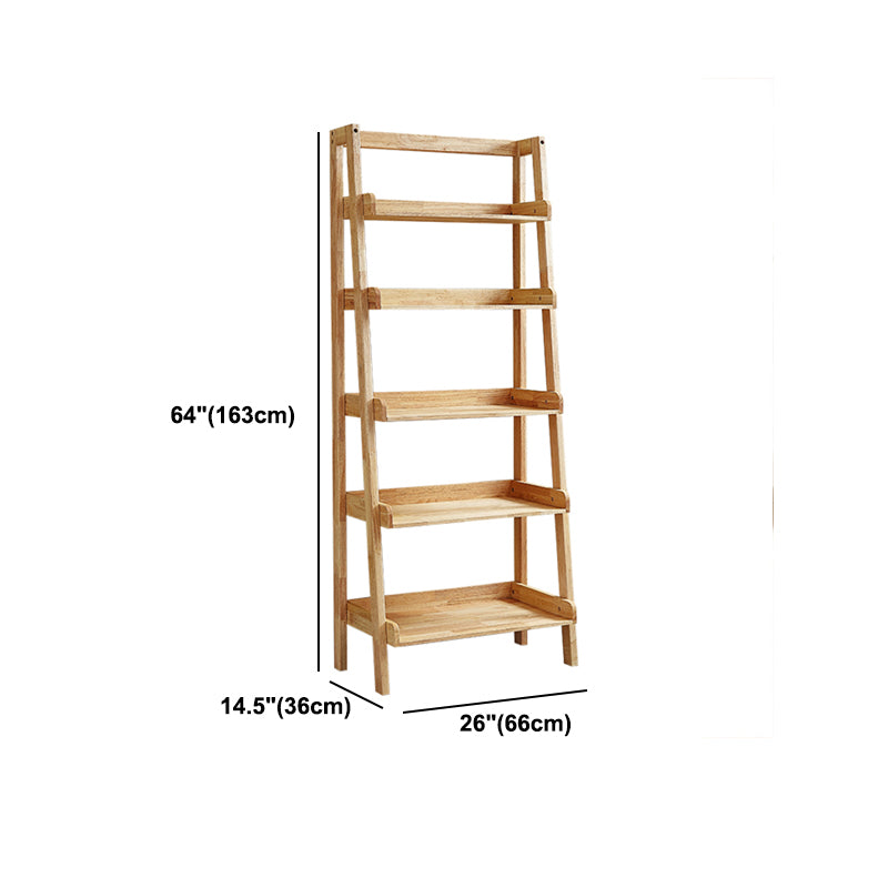 Contemporary Vertical Bookcase Wooden Open Back Bookshelf for Home