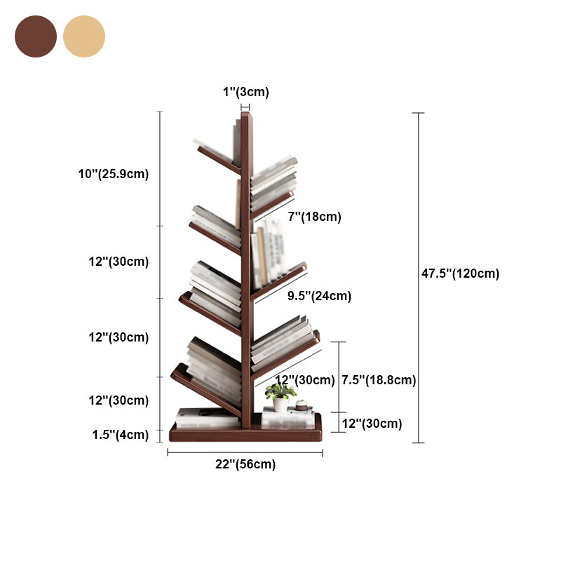 Zeitgenössischer Etagere Bücherregal Holz Open Back Bookshelp für Zuhause