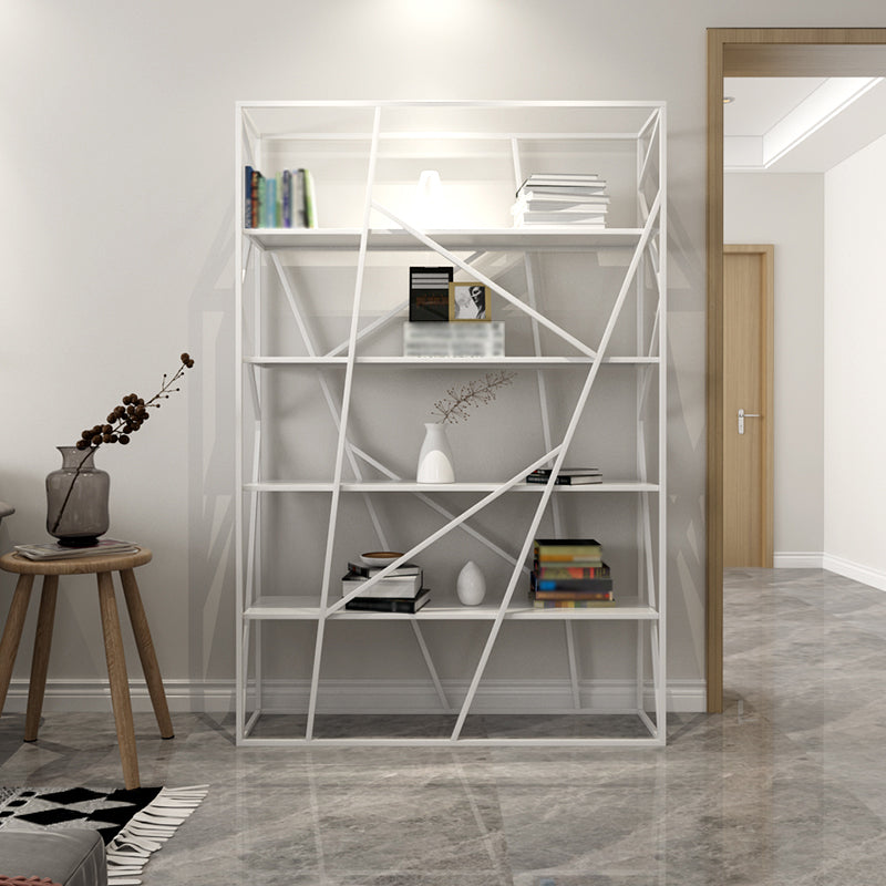Open Metal Etagere Bookcase Contemporary Rectangular Shelf Bookcase