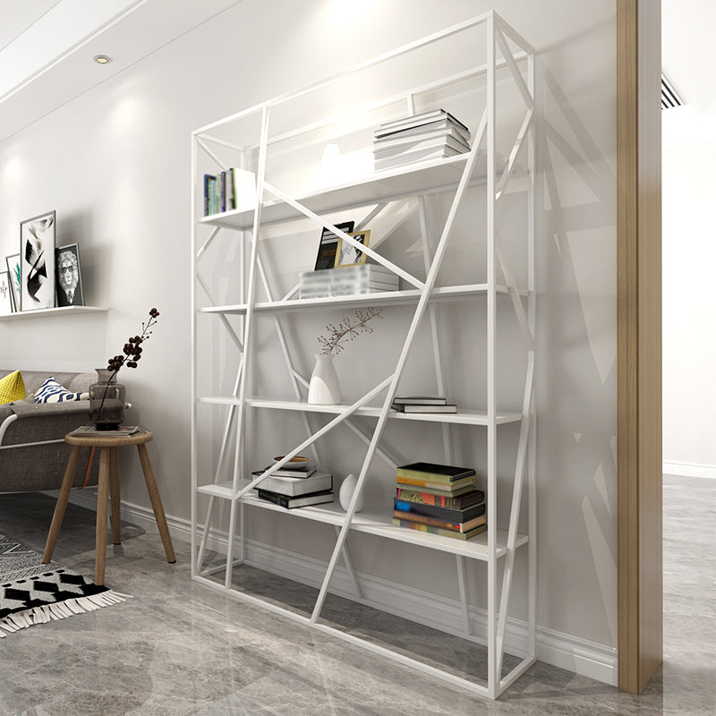 Open Metal Etagere Bookcase Contemporary Rectangular Shelf Bookcase