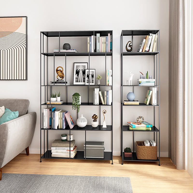 Open Metal Etagere Bookcase Modern Rectangular Shelf Bookcase