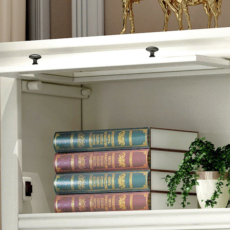 Wooden Barrister Bookcase Modern Closed Back Bookcase for Home Office