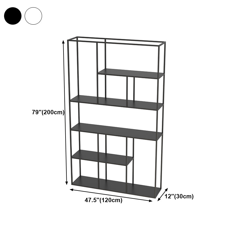 Minimalist Open Metal Etagere Bookcase with Rectangular Shelves Bookcase