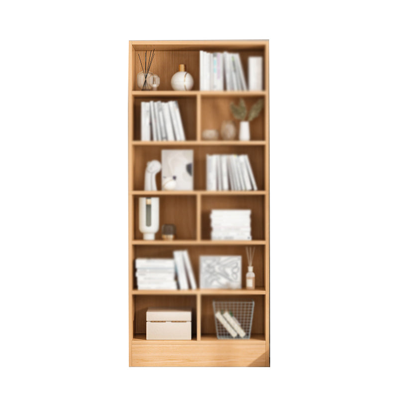 Contemporary Style Bookshelf Engineered Wood Closed Back Shelf Bookcase