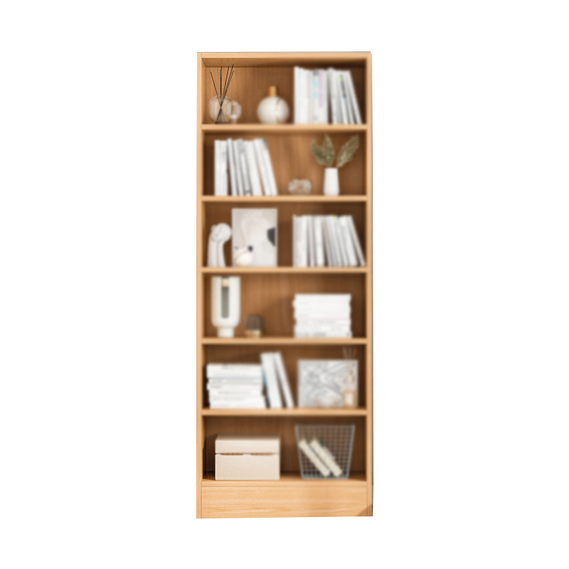 Contemporary Style Bookshelf Engineered Wood Closed Back Shelf Bookcase