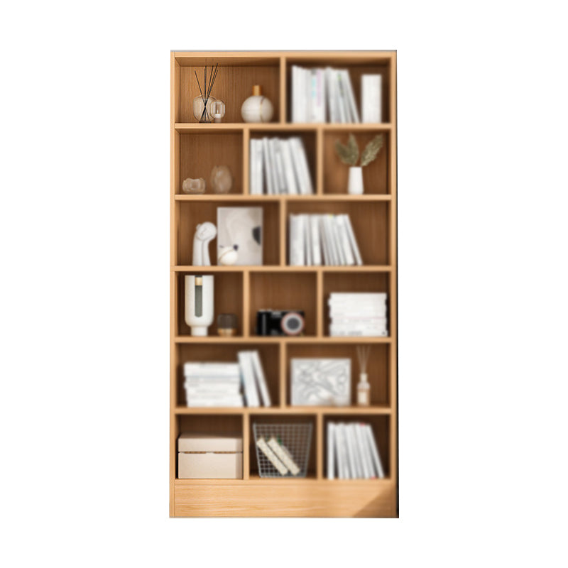 Contemporary Style Bookshelf Engineered Wood Closed Back Shelf Bookcase