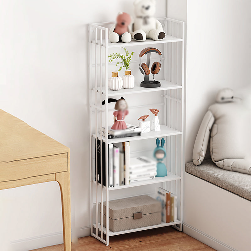 Industrial 5-Shelf Etagere Bookshelf Iron Open Shelf for Home Office