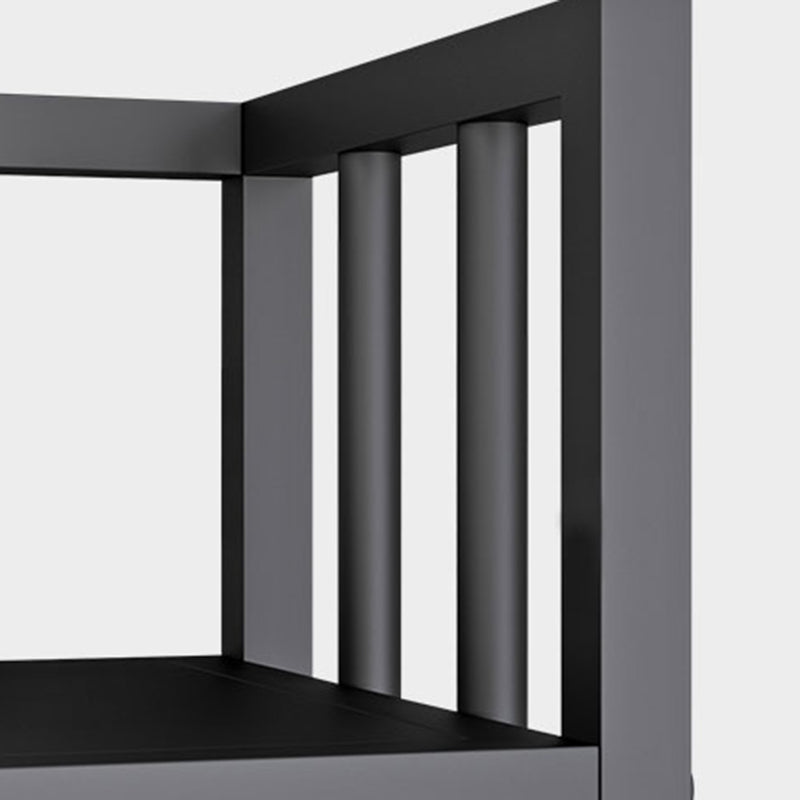 Industrial 5-Shelf Etagere Bookshelf Iron Open Shelf for Home Office