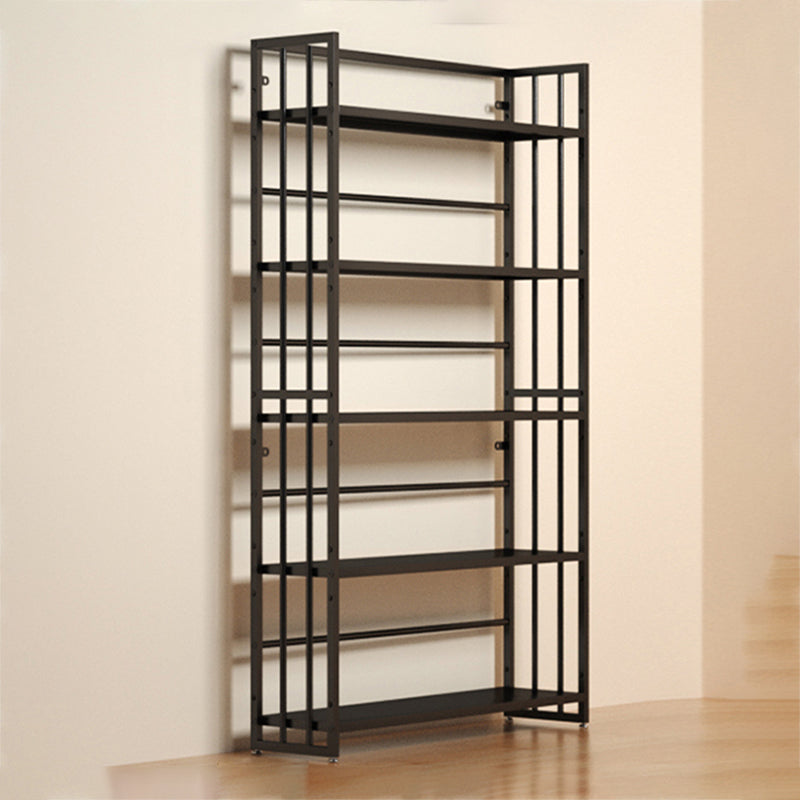 Modern Style Metal Bookshelf Vertical Open Shelf Bookcase for Study Room