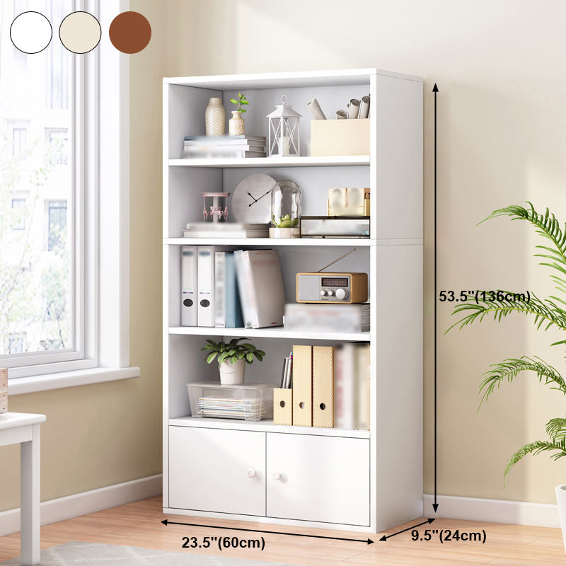 Manufactured Wood Standard Bookcase Contemporary Bookcase With Doors