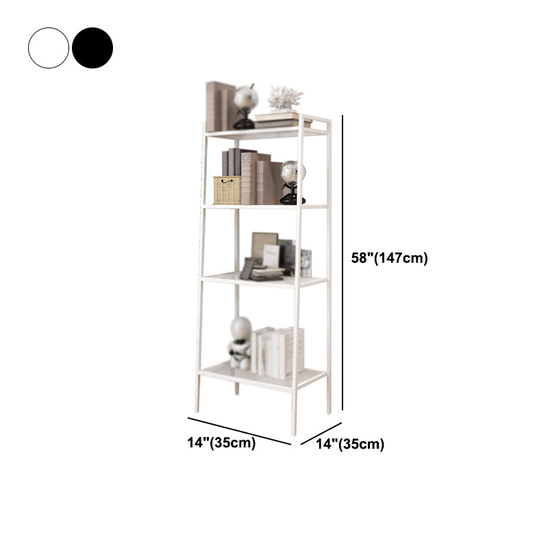 57.87" H Bookshelf Industrial Style Steel 4 Shelves Shelf for Home Office