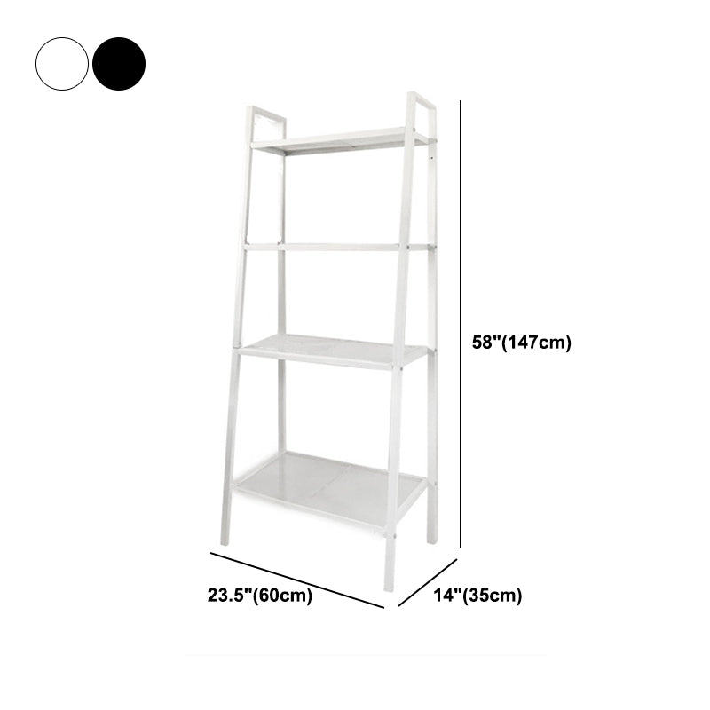 57.87" H Bookshelf Industrial Style Steel 4 Shelves Shelf for Home Office