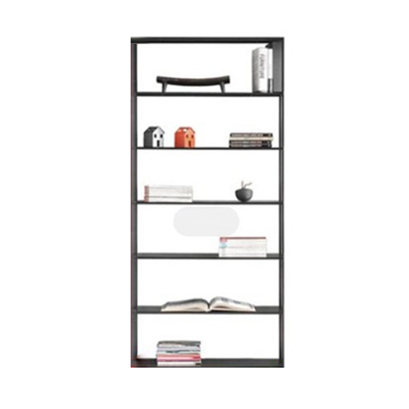 Metal Bookcase Minimalist Book Shelf with Rectangular Shelves