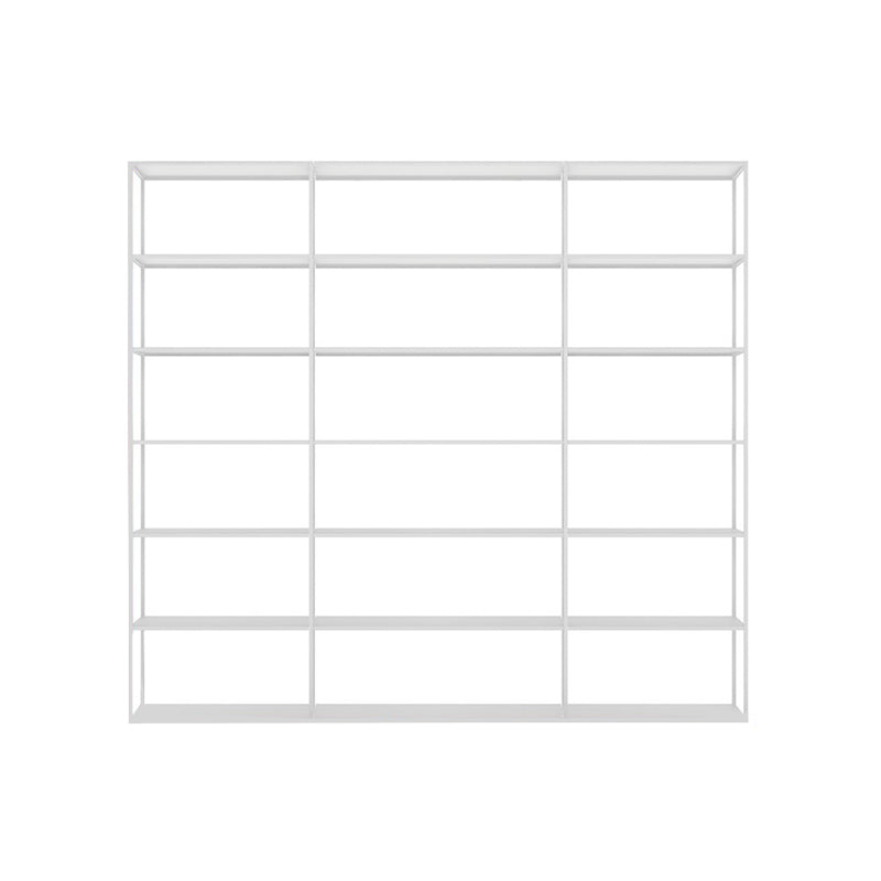 Metal Bookcase Minimalist Book Shelf with Rectangular Shelves