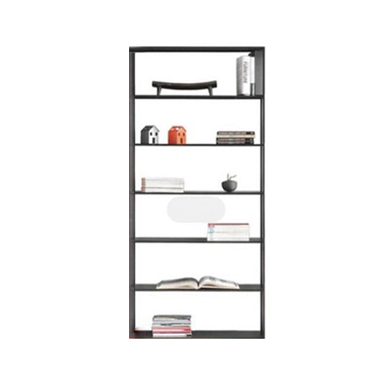 Metal Bookcase Minimalist Book Shelf with Rectangular Shelves
