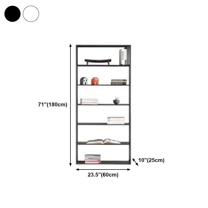 Metal Bookcase Minimalist Book Shelf with Rectangular Shelves