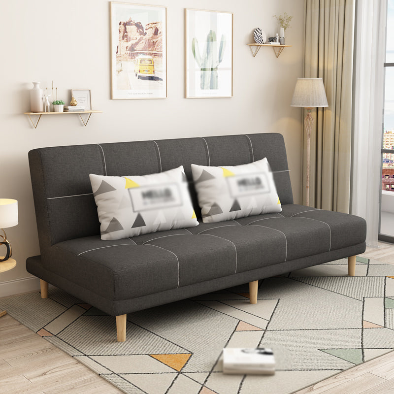 Armless Settee  27.55" W Modern Convertible Sleeper Sofa for Living Room