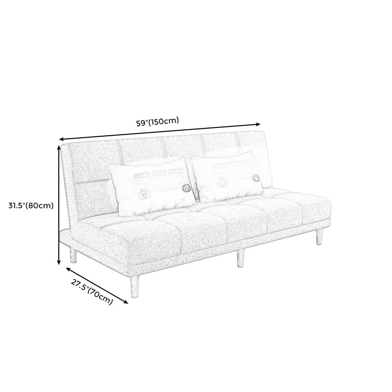 Armless Settee  27.55" W Modern Convertible Sleeper Sofa for Living Room