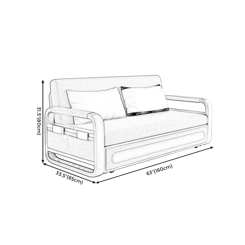 Faux en cuir en métal en métal convertible canapé futon lit