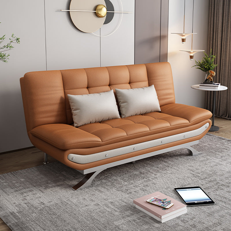 Modern Armless Sofa Faux Leather 35"W  Modern Sofa  for Living Room