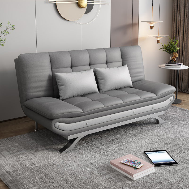 Modern Armless Sofa Faux Leather 35"W  Modern Sofa  for Living Room