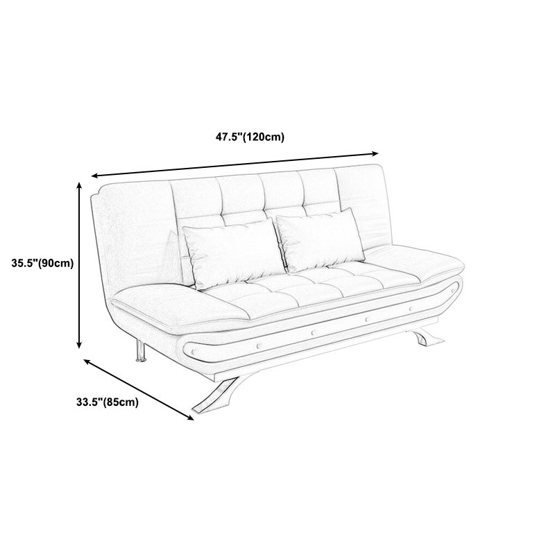 Modern Armless Sofa Faux Leather 35"W  Modern Sofa  for Living Room