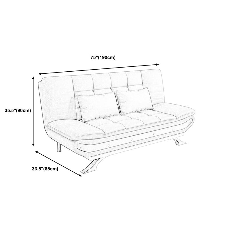 Modern Armless Sofa Faux Leather 35"W  Modern Sofa  for Living Room
