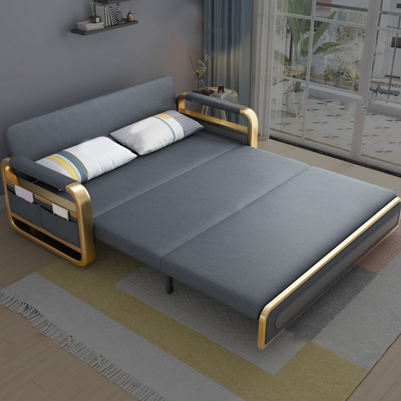 Divano convertibile di divano futon stretto retro in vetro divano in pelle