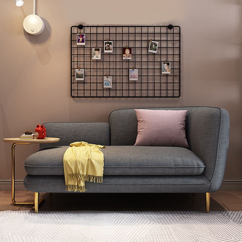 Linen/faux Leather Modern Sofa 31"W Square Arm Tight Back Sofa for Living Room