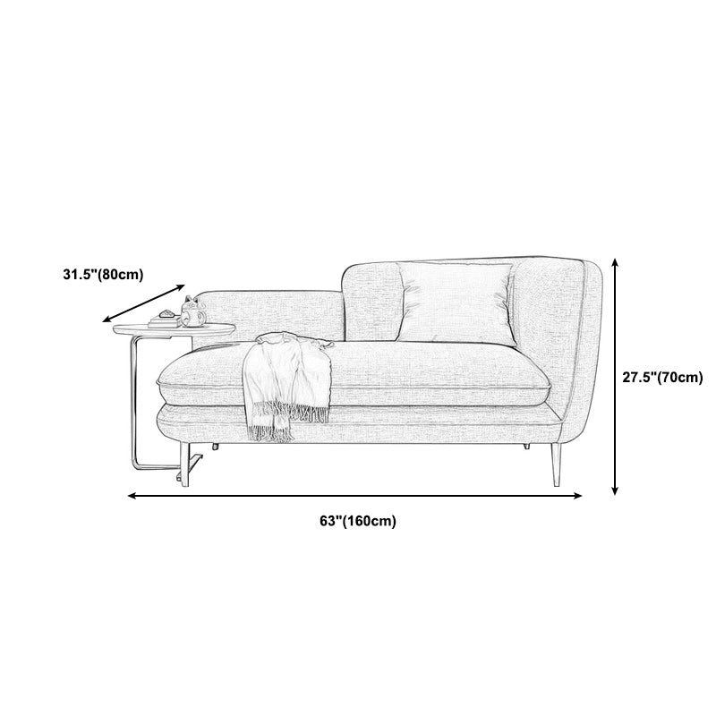 Linen/faux Leather Modern Sofa 31"W Square Arm Tight Back Sofa for Living Room