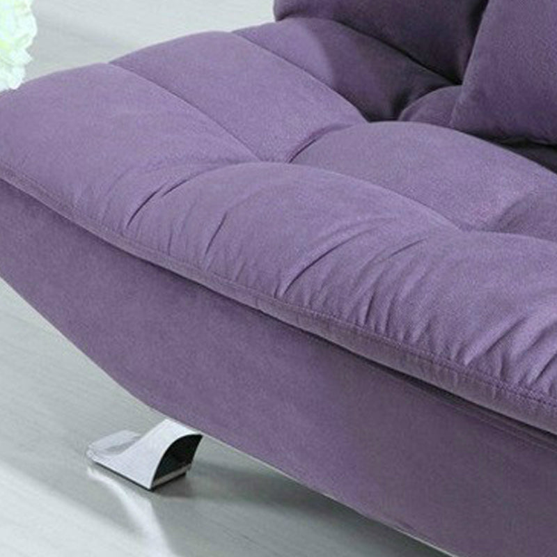 74.80" W √ó 33.46" D √ó 35.43" H Biscuit Back Velvet Armless Sofa with Foldable