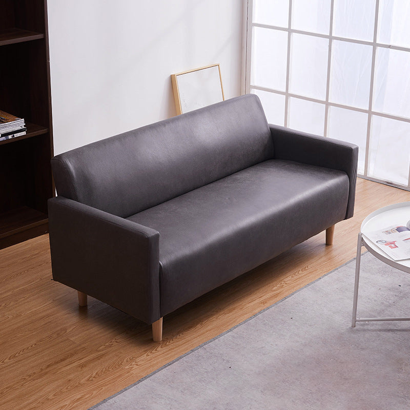 Modern 4 Wood Legs Standard Sofa Square Arm Sofa for Living Room