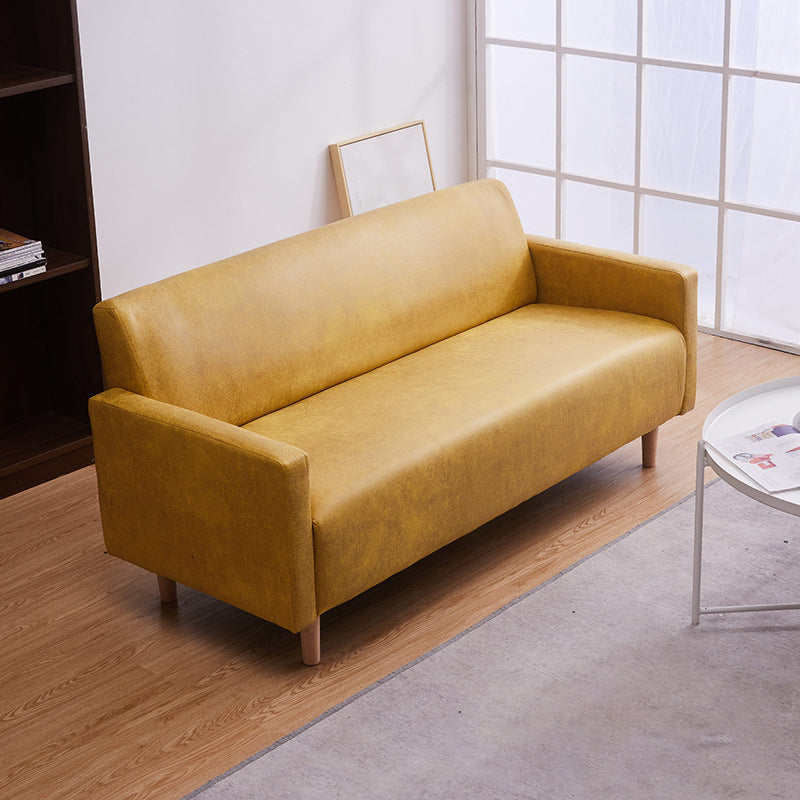 Modern 4 Wood Legs Standard Sofa Square Arm Sofa for Living Room