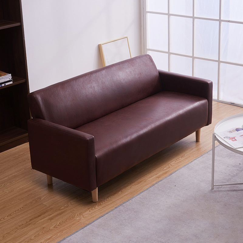 Modern 4 Wood Legs Standard Sofa Square Arm Sofa for Living Room