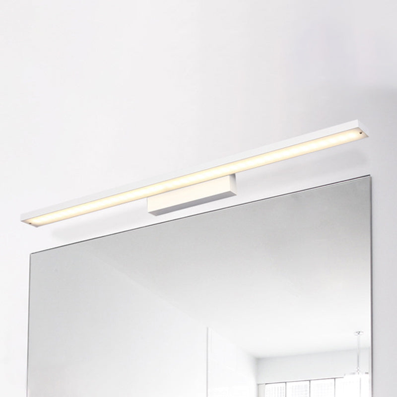 Black/White Slim Vanity Lamp with Rectangular Shade Simplistic 16"/23.5" W LED Acrylic Wall Light Fixture over Mirror