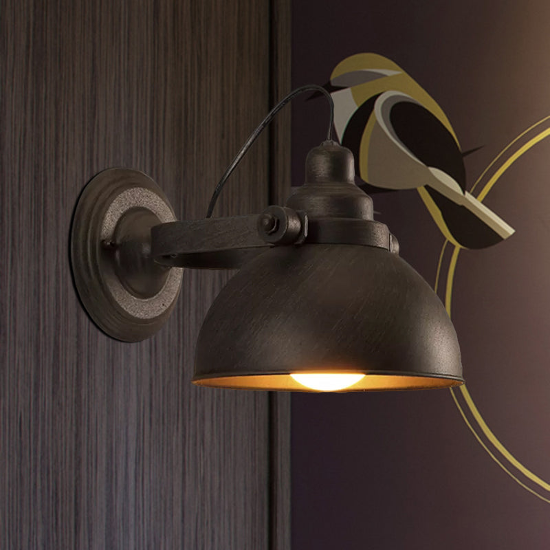 1 Lampenkuppel Wandleuchten leichter antiker Stil Schwarz/Rost Schmiedeeisen Wandmontage Licht für den Flur